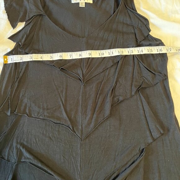 CAbi womens tank top with layers at front size M black - Picture 6 of 9